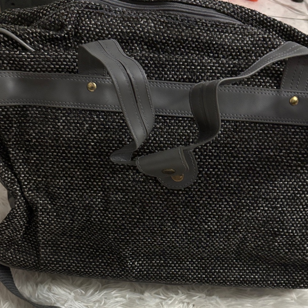 Vintage 00sOscar De La Renta Black and Gray Travel Bag - Picture 4 of 5